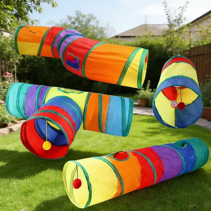 Cat Tunnel Toy - Evcil hayvan eğitim oyuncak tüneli interaktif