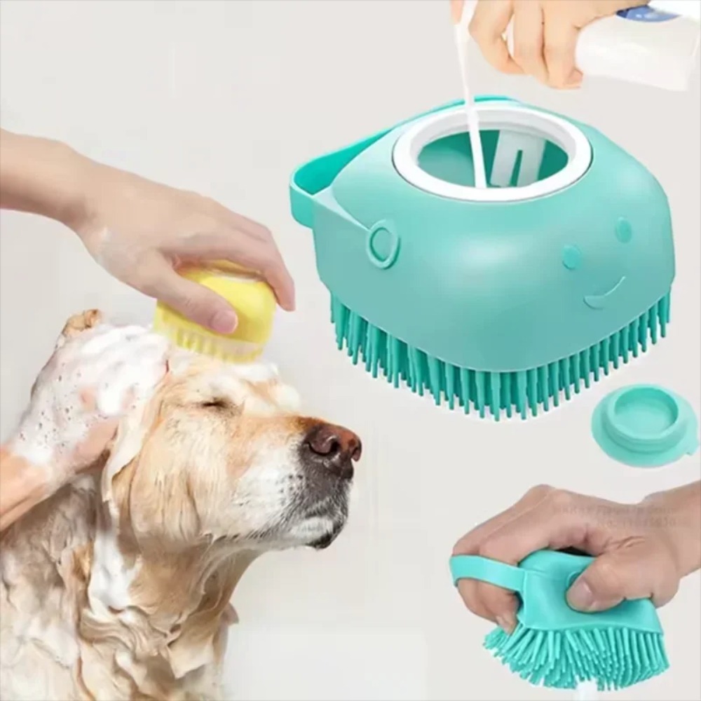 Pet Supplies App - Silikon Banyo Masaj Fırçası Çok Fonksiyonlu