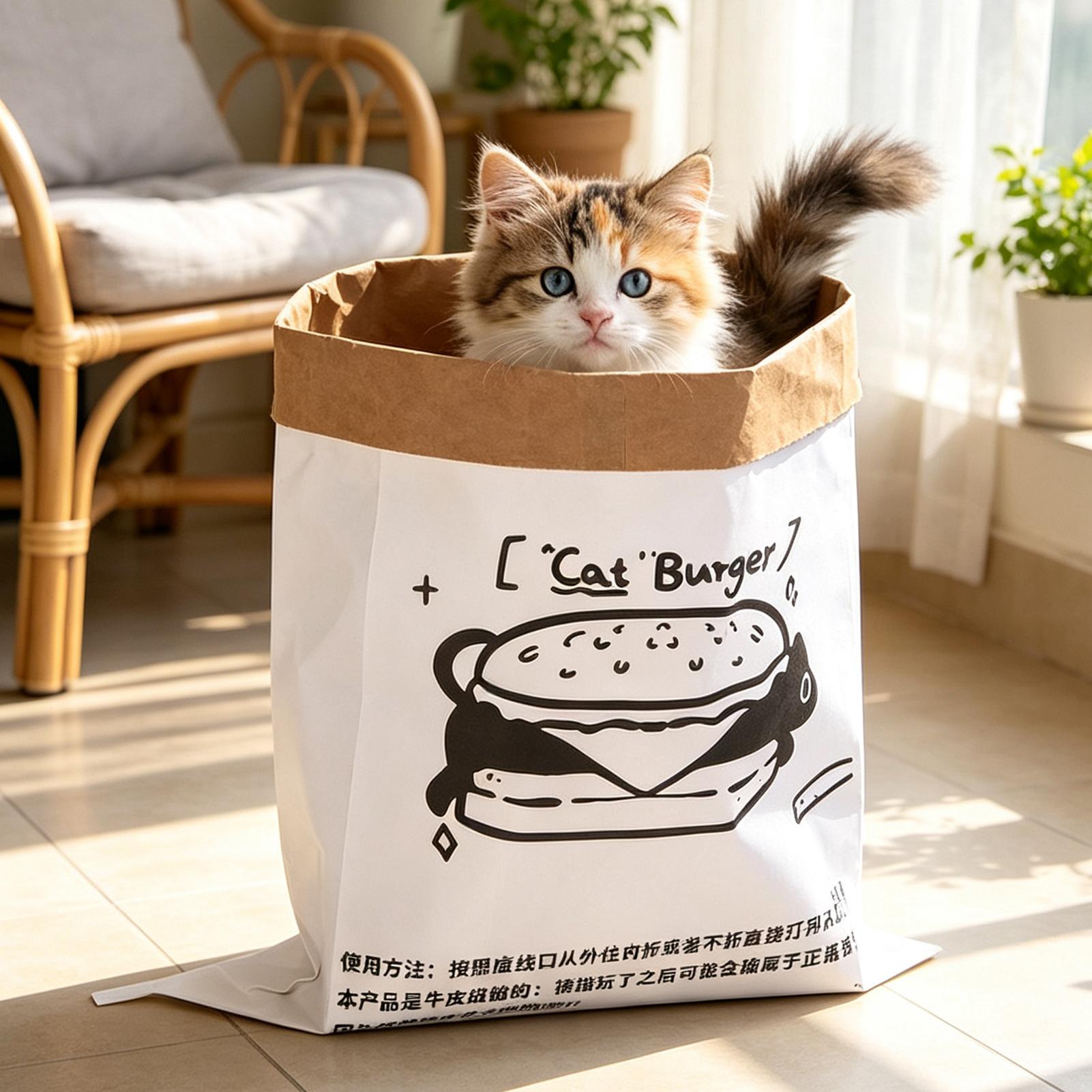 Cat Tunnel Toy - Yaratıcı Sevimli Saklama Alanlı Mama Kabı