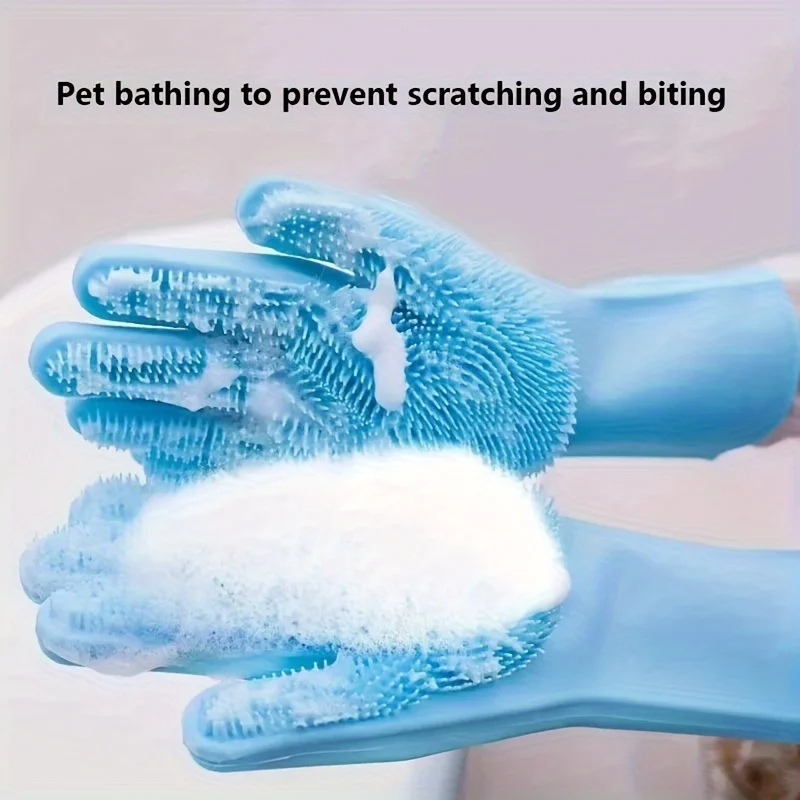 Pet Hair Remover Brush - Çok Fonksiyonlu Silikon Evcil Hayvan Bakım